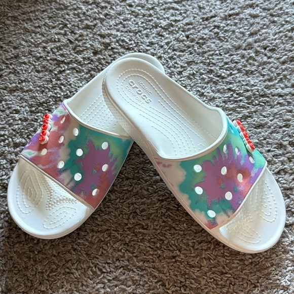 Tie-Dye Crocs Slides - Picture 1 of 4